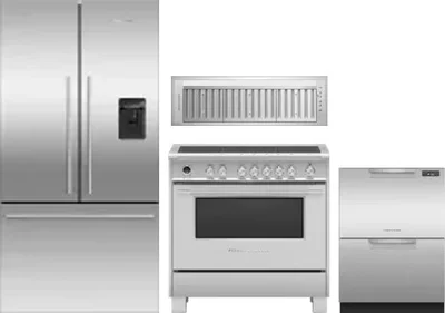 4 Piece Package Includes Refrigerator, Range, Hood And Dishwasher